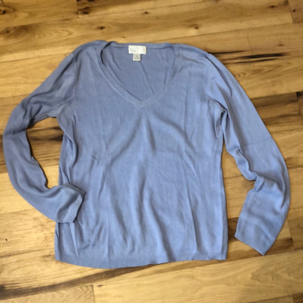 Loft periwinkle v-neck sweater
